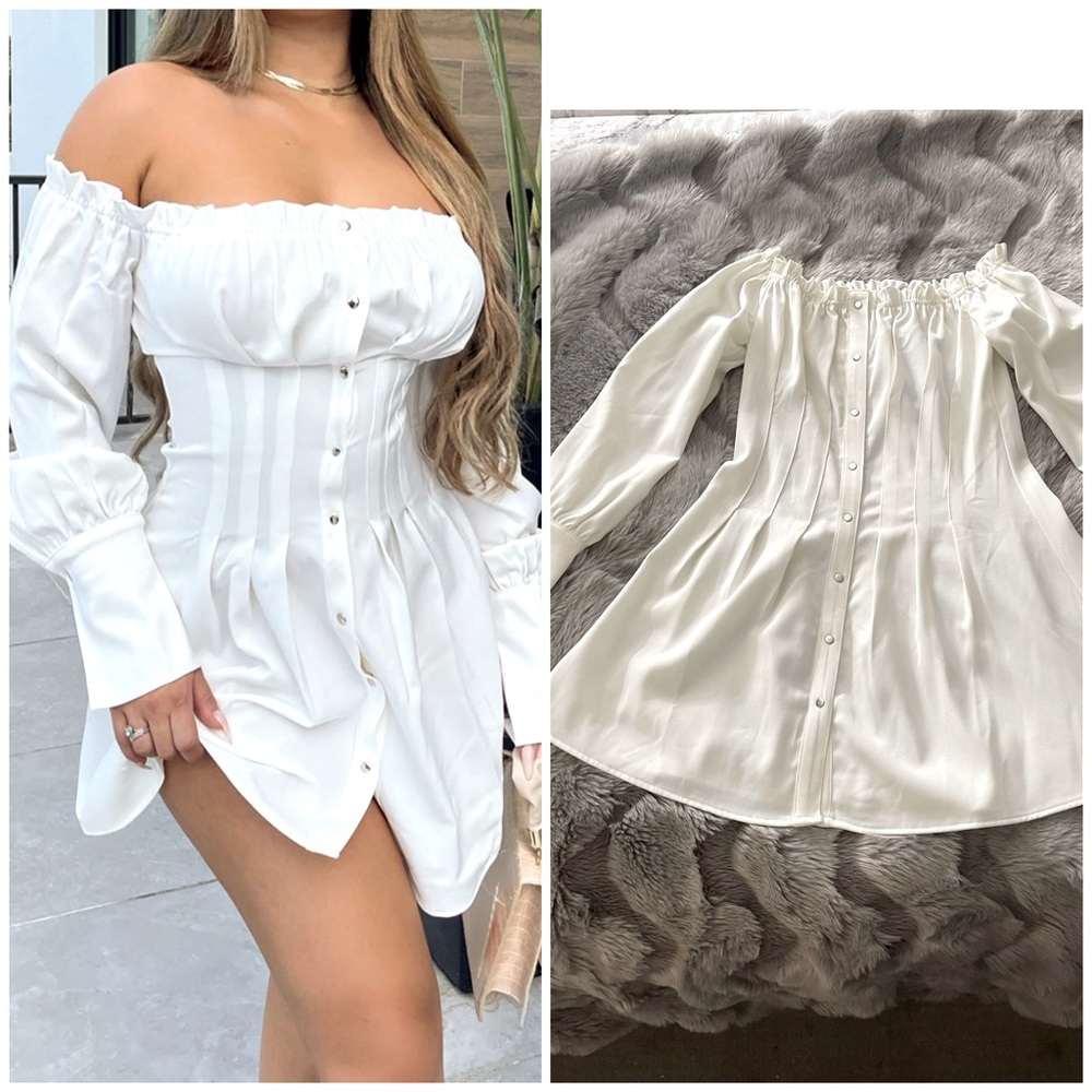 Gaze at me off the shoulder mini dress - NWT